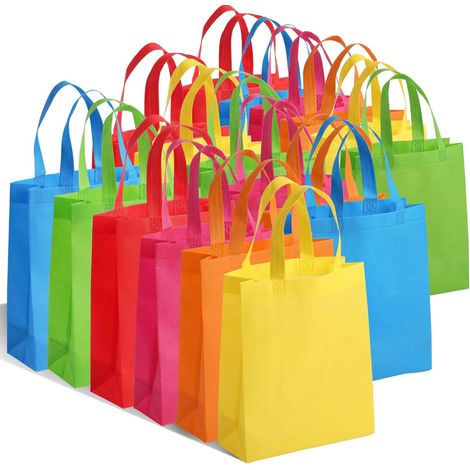 Lot de 30 sacs cadeaux avec poignées, en tissu non tissé (couleur) (1/5)