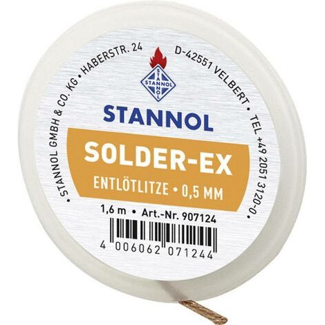 Stannol Solder-Ex Tresse à dessouder Longueur 1.6 m Q713812 (1/3)
