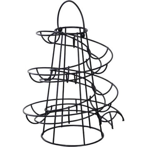 Un distributeur d'œufs en spirale, un support à œufs robuste, un séchoir et un support de rangement pour plan de travail (noir).
