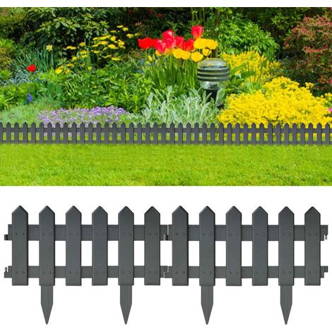 vidaXL Bordures de pelouse 25 pcs Anthracite 10 m PP (1/5)