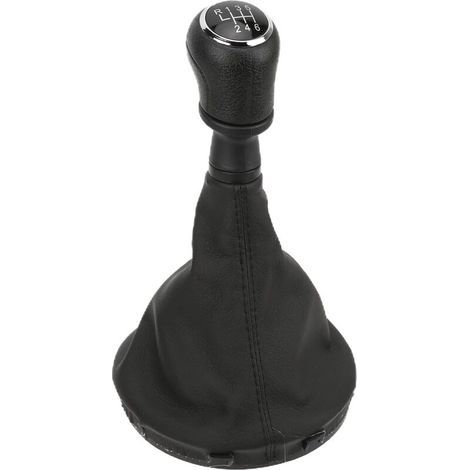 Copertura leva cambio in similpelle nera Tbest, adatta per Transporter Multivan T5 T6 2003-2011 (6 marce). (1/5)