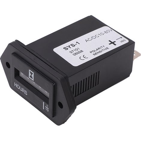 Compteur électromagnétique 0‑99999,9, totalisateur d'impulsions industriel 6 chiffres pour machine, AC DC 10‑80V (1/5)