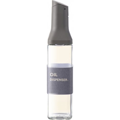 Huileur de cuisine grand format avec distributeur d'huile d'olive, flacon à ouverture automatique, compartiment à condiments et bouchon automatique, grande capacité. (1/5)