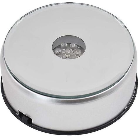 Support Tournant Pour Cristal - 10 x 3 5 Cm - 7 Led Colorées - Alimentation Usb Ou Piles - Pour Objets Jusqu À 7 6 Cm De Diamètre - 1 Pièce (1/5)