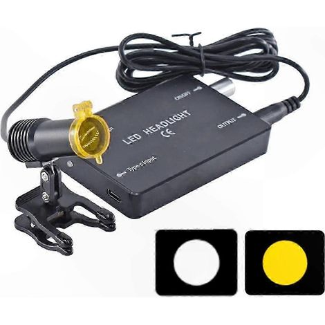 Zahnärztliche Lupenleuchte mit 5-W-LED-Scheinwerfer, Brillenclip und USB-Scheinwerfer für Zahnärzte (1/5)