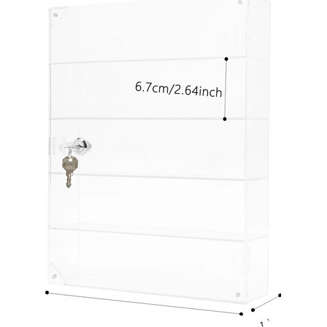 Vitrina de acrílico, organizador de 5 niveles, diseño moderno, transparente. (1/2)