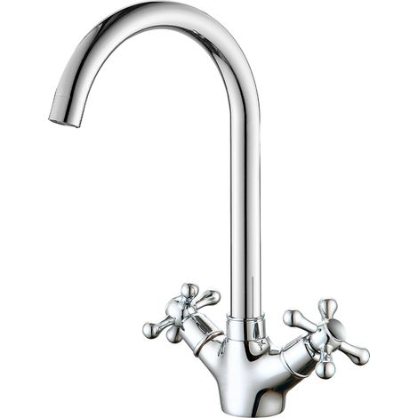 Grifo monobloc de fregadero serie Clasica en Cromo (1/2)