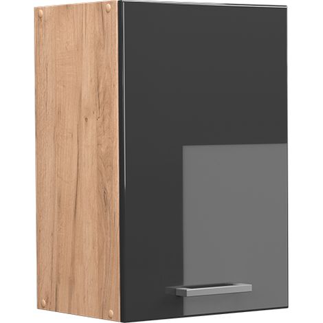 Pensile da cucina R-Line, Antracite lucido, 40 cm, Vicco