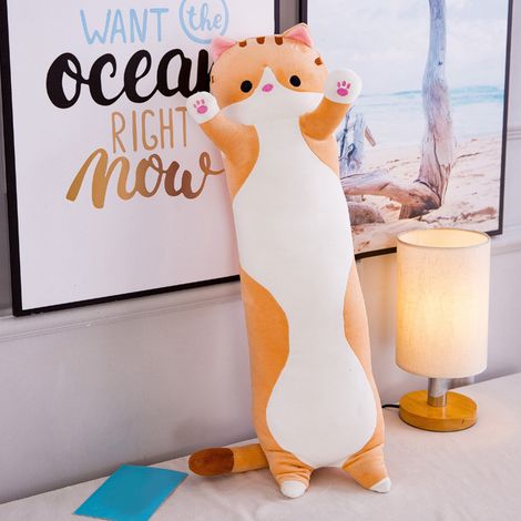 Adorable peluche chat endormi, coussin anti-stress, jouet en peluche, cadeau pour enfant ou petite amie (1/5)