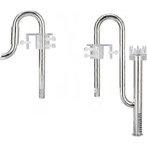 Entrée et sortie en acier inoxydable pour aquariums, éliminateur d'huile pour aquariums plantés (D) (1/4)