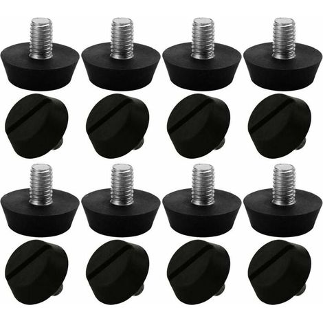 16 piezas de patas de muebles ajustables, almohadilla niveladora, base para mesa, silla, pata, protector de suelo ajustable M6 x 10 x 20 mm (1/5)