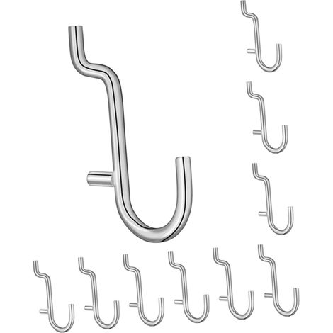 de 10 crochets métalliques robustes en acier inoxydable pour (1/5)