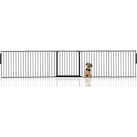 Bettacare Premium Multi Panel Flexible Pet Barrier, up to 370cm Wide, Black, 70cm High