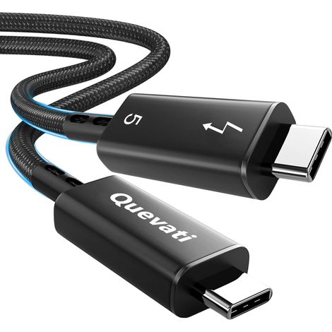 Quevati Thunderbolt 5 240W Kabel – USB-C Ladekabel – Unidirektionale Bandbreite bis zu 120 Gbit/s – 16K/8K Videoanzeige (1/5)