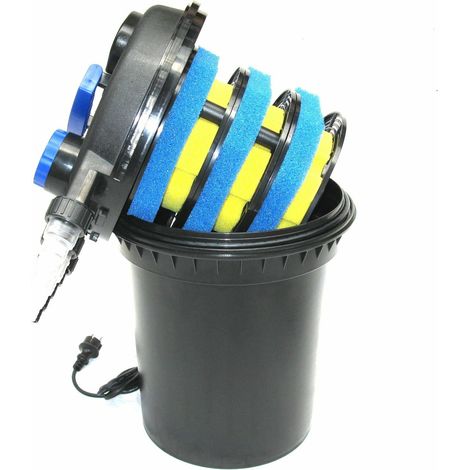 CPF180 UVC Druckfilter Druckteichfilter 8000 l/h Teich 11W UV Wasserfilter 55093 (1/4)
