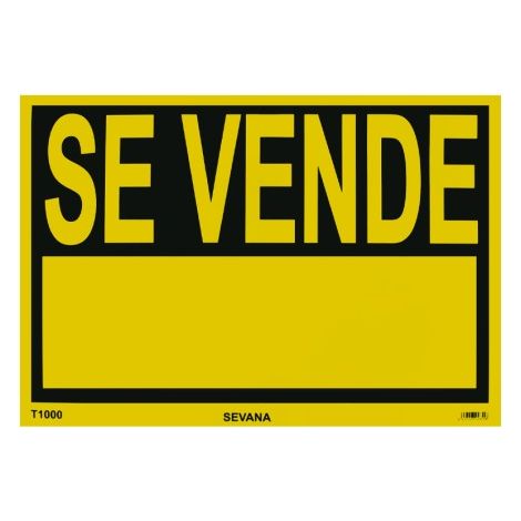 Panneau « À vendre » 100 x 70 cm - Noir et jaune, GIBALTO (1/2)