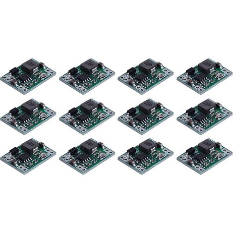 12 Stück MP1584 DC-DC-Abwärtswandler-Modul 3A, einstellbar, zum Ersetzen von 24V, 12V, 5V und 3V Netzteilen (1/4)