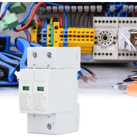 Parafoudre SNYE-80 T2 pour la surveillance domestique, boîtier de distribution/armoire électrique 80 kA, protection secondaire, 2 pôles 275 V (1/5)