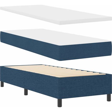 Maison Exclusive - Letto a Sorgente LED con testiera Blu 80 x 200 cm Tessuto (1/5)