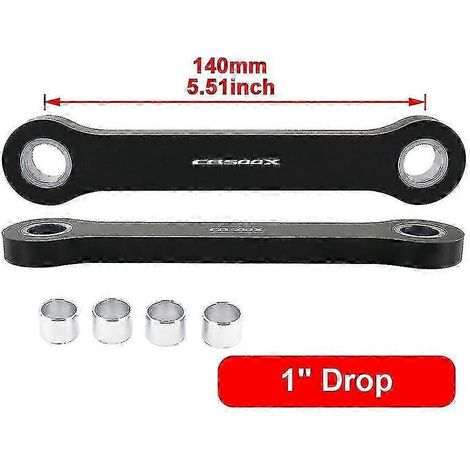 Kit d'abaissement Tib pour CBR500R, CB500X et CB500F (2019-2022) : coussin de suspension et abaissement de 2,5 cm (noir, CB500X). (1/4)
