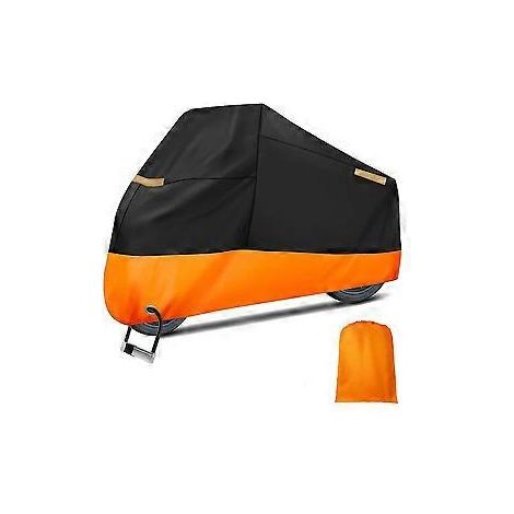 Motorradabdeckung für die Lagerung im Freien, 210D wasserdichte, staubdichte, UV-beständige Motorradabdeckung mit Reflektoren, Schlosslöchern, winddicht, 96,5 x 50 x