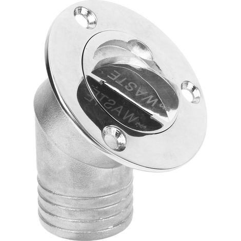 Bouchon de Vidange pour Pont de Bateau 45° en Acier Inox 316, Fermeture Sécurisée Sans Clé 38mm pour Évacuation des Eaux Usées de Yacht (1/5)