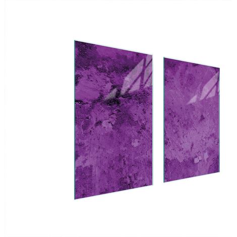 PIASTRA PROTETTIVA IN VETRO PER STUFA 75x52 VIOLA (1/5)