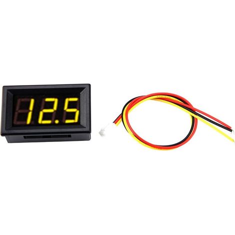 Panneau de voltmètre numérique LED à 3 fils de 0,56 pouces avec protection contre l'inversion DC0-100V (jaune)