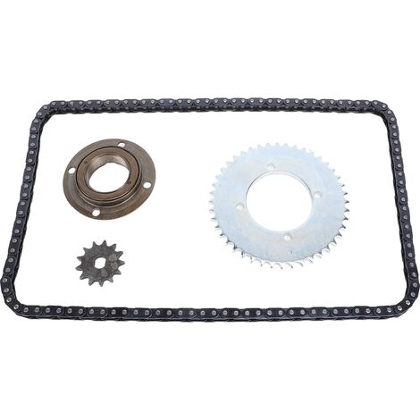 Kit T8Font et Rearcket - Ensemble Complet avec 120 Maillons en Acier, 13Tontcket, 44T 4lecket et Modifications de Roue sans Dents, Go-Kart et VTT (1/5)