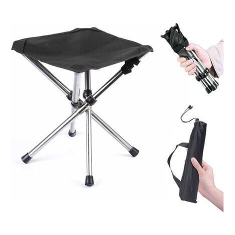 Asiento portátil para acampar, taburete plegable, minisilla plegable portátil, pequeña silla de aluminio para acampar, ideal para viajes, senderismo, pesca y barbacoa. (1/4)