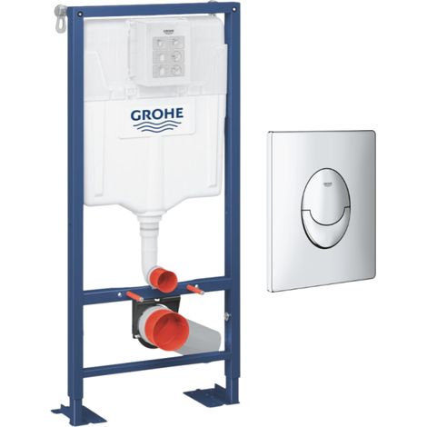 GROHE - Estructura soporte para inodoro Solido con pulsador cromado (1/4)
