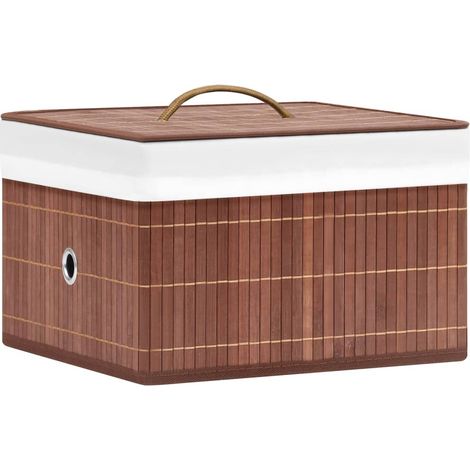 Cajas de almacenamiento de bambú 4 unidades marrón vidaXL