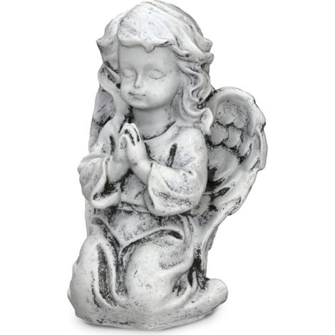 Ange priant en résine blanche, statuette décorative pour, résistante aux intempéries, sculpture de deuil pour tombe, symbole d'espoir (1/5)