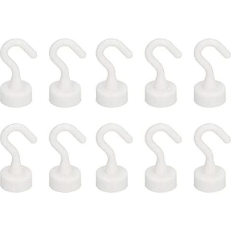 10er-Pack Magnethaken, weiße ABS-Magnethaken für Kühlschrank und Mikrowelle, 5,1 kg (1/5)