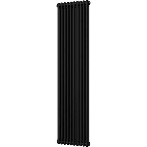 Alpha - Black Vertical Column Radiator H1800mm x W460mm 2 Column (1/3)