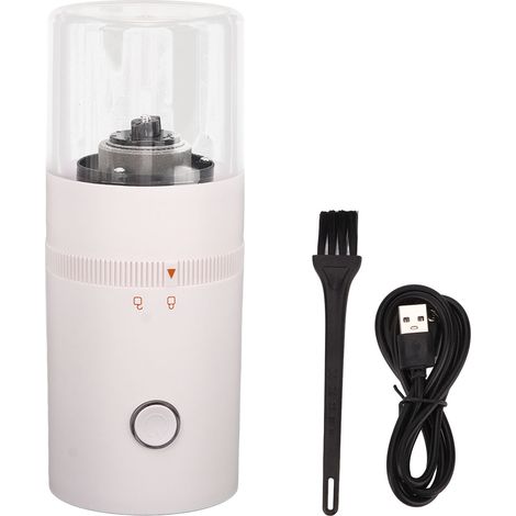 Moulin à Café Électrique USB - Réglage Mouture Fine ou Grossière - Petit Broyeur Automatique à Grains de Café Blanc pour Maison (1/5)