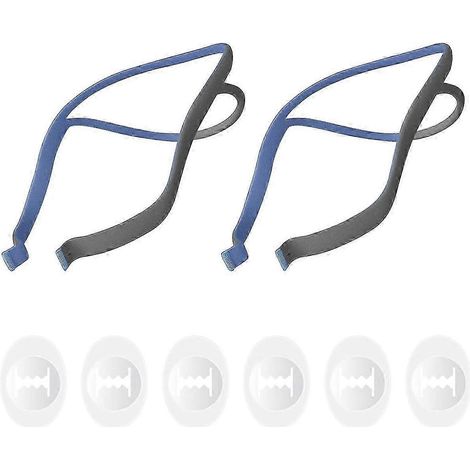 Lot de 2 sangles de fixation pour harnais Air Fit P10, remplacement pour masque nasal à coussinets P10, avec 6 réglages. (1/5)