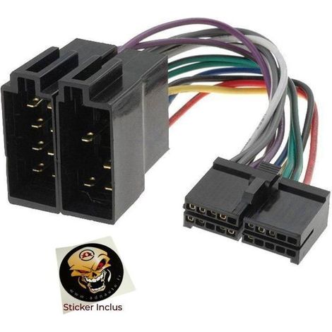 Connecteur ISO type Prology - 20PIN - Noir - Pour autoradio - ADNAUTO (1/3)