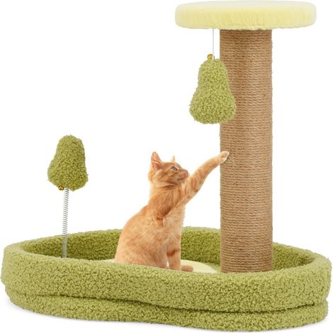 Design avocat arbre à chat, griffoir en jute, plateforme rembourrée, gain de place pour petit espace (1/5)