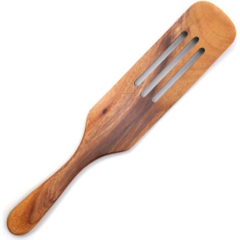 Spatule à long manche en bois d'acacia, ensemble de cinq pièces en teck pour la cuisine : spatule à sauce, spatule à salade, spatule en bois.