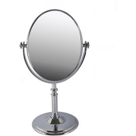 Cleafe - Specchio Ovale Tavolo Makeup Trucco Girevole Accessorio Bagno Donna 33.5cm 52770 - (1/2)