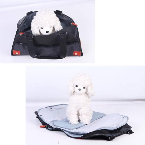 Trasportino borsa per cani e gatti 2 in 1 borsa & tappeto max 5 kg transformer rota (1/3)