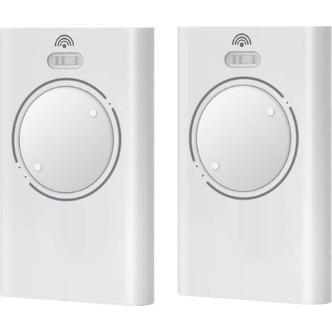Lot de 2 télécommandes pour porte de garage 868 MHz, 2 canaux, compatibles avec FAAC XT4 868 SLH LR, XT4 868 SLH, XT2 868 SLH, XT2 868 SLH LR, blanc (1/5)