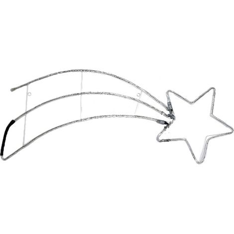 Decorazioni per  esterno NATALIZIE Stella cometa 180 luci led MULTICOLOR CM 125  grande cm 125 LUMINOSA addobbi DECORAZIONI di natale (1/4)