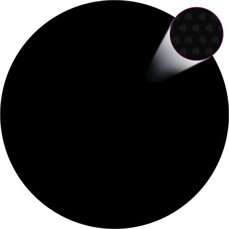 Cubierta de piscina PE negra 381 cm vidaXL