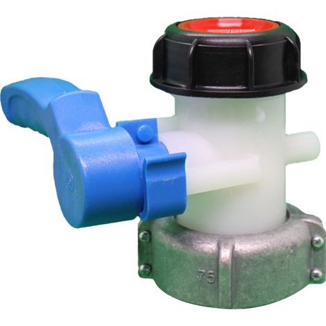 Robinet vidange 75 mm réservoir IBC – Adaptateur robinet, vanne arrêt – Raccord pour huile, carburant, eau – Récupération eau pluie (1/5)