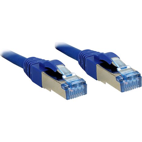 LINDY 47151 RJ45 Patchkabel CAT 6a S/FTP 5.00 m Blau 1 St.