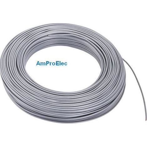 Fil électrique souple HO5/7-VK 0,5-0,75-1-1,5-2,5 mm² 5-10-15-20 m 12 Couleurs Section: 0,50 mm² - Couleur: Gris - Longueur: 10 Mètres