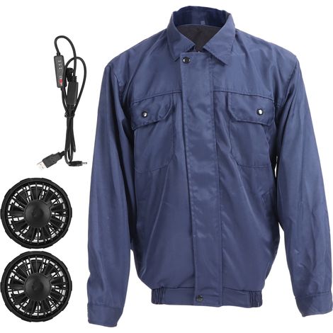 Chemise de travail rafraîchie par ventilateur intégré, veste légère pour homme été, vêtement climatisé sans manches. (1/5)