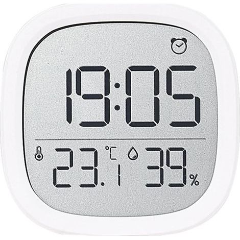 Despertador digital LCD con diseño magnético, termohigrómetro, fecha, temperatura, humedad colgante, 12/24 horas, fácil de usar para el hogar, la cocina, la oficina (1/5)